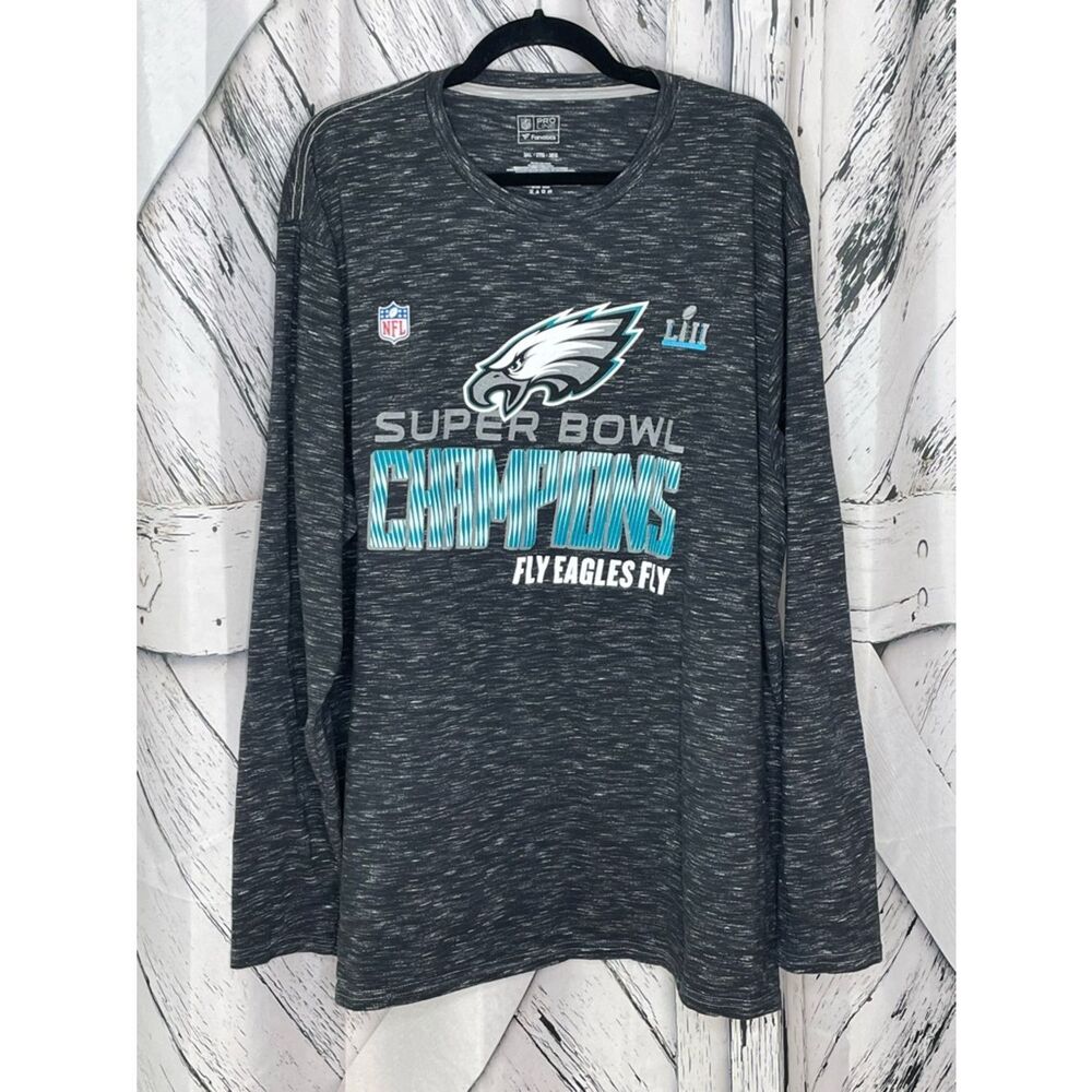 EUC! Philadelphia Eagles Super Bowl LII Pro-Line Fanatics T-Shirt Men's 3XL